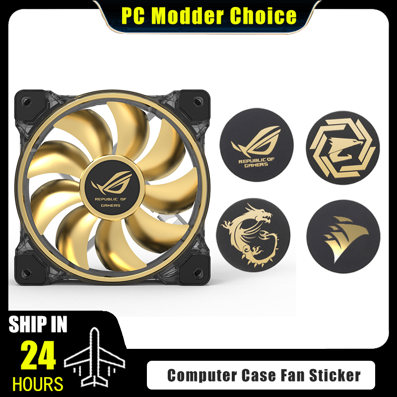 Pc Gaming Lounge - 컴퓨터 케이스 팬 로고 스티커, ROG