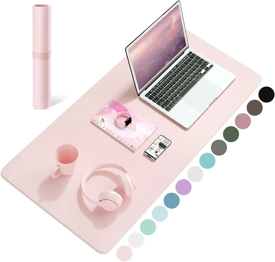 Pc Gaming Pink - 방수 PVC 소재의 데스크 매트, 가죽